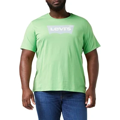 Image of Levi&#039;s Men&#039;s Graphic Crewneck Tee T Shirt, Batwing Logo Peppermint, S