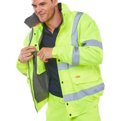 Image of BOMBER JACKET FLEECE LINED SAT YELLOW XXXL