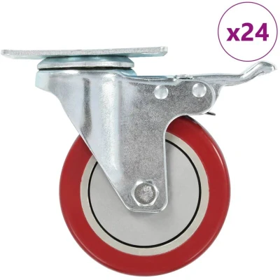 Image of vidaXL 24 pcs Swivel Casters 100 mm