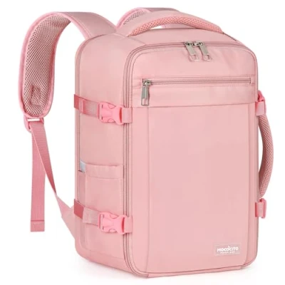 Image of MOCOCITO Cabin Bags 40x20x25 Underseat for Ryanair Travel backpack Bag Carry On Laptop Fit 15.6’’ with Cable Hole Hand Luggage Bag,20(PINK)