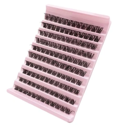 Image of GGOKOK Lash Clusters Wispy DIY Extension 8 16mm Eyelash 120 pcs Natural Cluster Lashes Individual at Home D Curl Fluffy Extensions(D11)