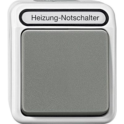 Image of Merten Heating emergency switch off/change, 1 pole, KO. Light Aqua Star Grey MEG3448 8029