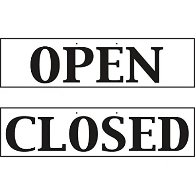 Image of Open And Closed Sign Reversible Poster Business Store Display