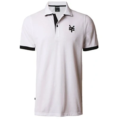 Image of Zoo York Men&#039;s Casual Tower Short Sleeve Polycotton Pique Polo Shirt Optic White