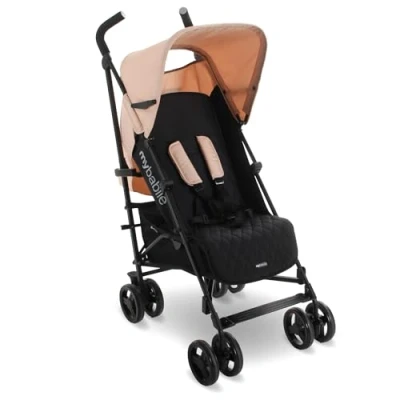 Image of My Babiie MB01 Stroller from Birth to 4 Years (22kg), Lightweight &amp; Compact Umbrella Fold, Travel Buggy for Toddlers Pink