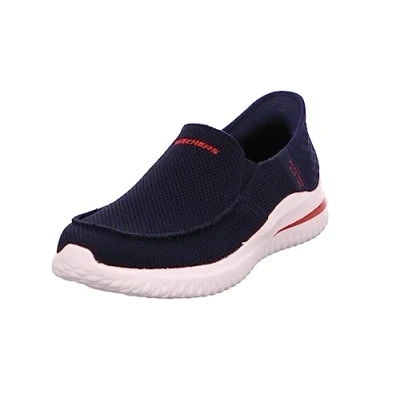 Image of Skechers Men&#039;s DELSON 3.0 CABRINO Slip On, Navy Knit, 8.5 UK