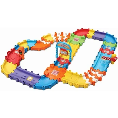 Image of VTech Toot Drivers Track Set, First Kid&#039;s Car Cars for Boys and Girls, Suitable Kids Aged 1 to 5 Years Old, Multicolor, Box size: 30 x 24.1 13.3 cm