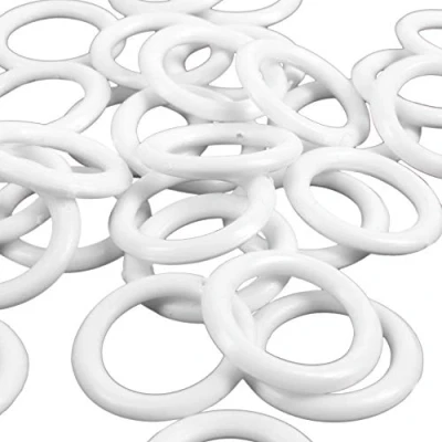 Image of 10x Roman Blind Rings 15mm Inner Diameter Strong White Sew In Drapery Eyelet Hoops