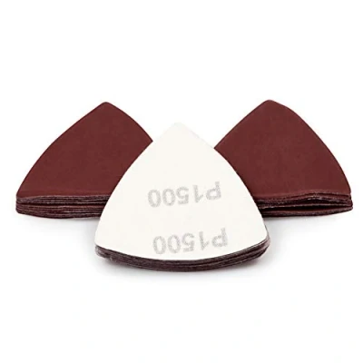 Image of SPEEDWOX 30 Pcs Hook and Loop Triangle Sandpaper 1500 Grit 80mm 3 1/8 Inches for Oscillating Multi Tool Detail Sander Sanding Discs Pads