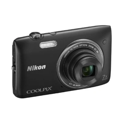 Image of Nikon COOLPIX S3500 Compact Digital Camera Black (20.1MP, 7x Optical Zoom) 2.7 inch LCD (Renewed)