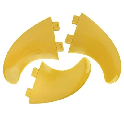Image of Surfboard Fin, 3pcs FCS G5 Tail Fin Left Middle Right Surfing Accessories for Longboard Shortboard(Yellow)