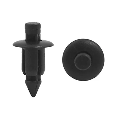 Image of sourcing map 50Pcs Black Plastic Rivets Splash Guard Fastener Clips 6mm