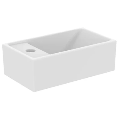 Image of Cloakroom Sink/Basin Ideal Standard i.Life S 37cm Basin, 1 tap Hole, Left Hand, E211301, White