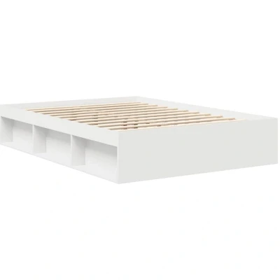 Image of vidaXL Bed Frame without Mattress White 135x190 cm Double