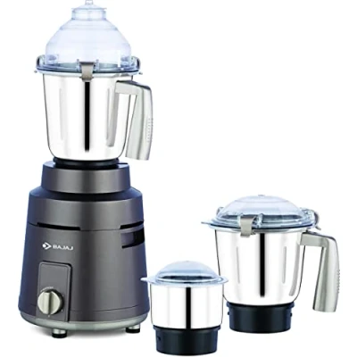 Image of Bajaj Herculo Indian Mixer Grinder 1000W Brown100% Copper Motor 3 Stainless Steel Jars Multifunctional Blades1 Month Warranty2 Year Warranty