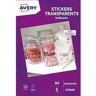 Image of 6 Clear Inkjet Printable A4