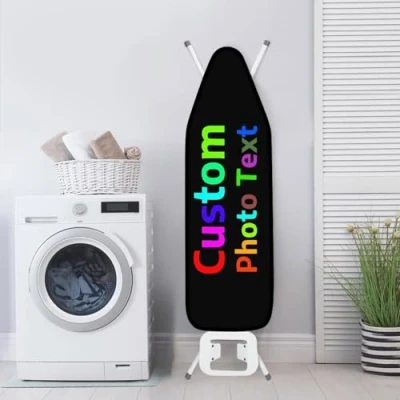 Image of GZYZXP Personalized Ironing Board Cover, Easy To Fit with your own photos and text, Cover Elasticized Edges, Scorch Stain Resistant, 5 sizes