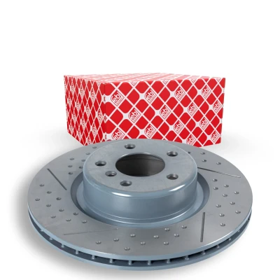 Image of 34206797598 Brake disc FEBI BILSTEIN 105722 Rear Axle 345mm 24mm 5 Hole 120mm perforated/vented Coated High carbon BMW: 1 Hatchback, Hatchback