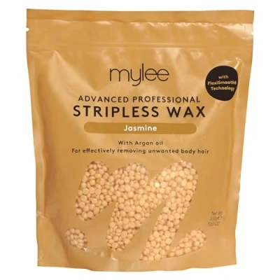 Image of Mylee Advanced Stripless Wax 500g [Jasmine] Professional Hard Beads, Painless Hair Removal, No Strips Needed, Peelable Hot for Full Body, Face, Bikini, Brazilian, Hollywood