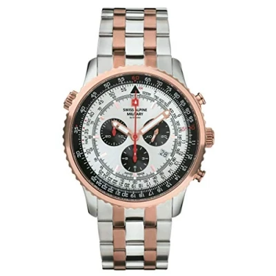Image of Swiss Alpine Military Men&#039;s Watch, Analogue Quartz 7078.9 Stainless Steel
