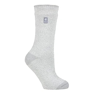 Image of HEAT HOLDERS Lite Womens Insulated Thermal Socks Multiple Designs Including Argyle Stripes Hearts Stars Warm for Winter (4 7, Silver Grey (Venice))