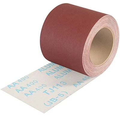Image of Shineboc Sandpaper Roll 400 Grit, 93mm x 10m Emery Cloth Sanding Rolls for Wood Metal Stainless Steel Hand Sanders