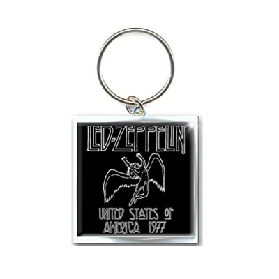 Image of Led Zeppelin Keyring Keychain 1977 USA Tour new Official Standard metal One Size