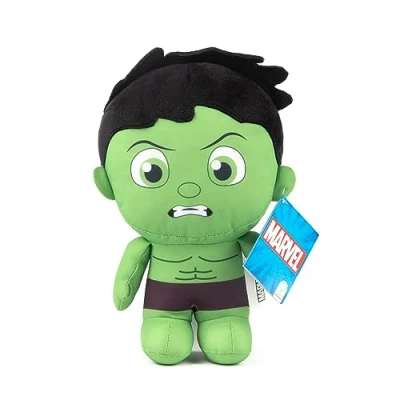 Image of Posh Paws 27114 Marvel 10&quot; (25cm) The Incredible Hulk Lil&#039; Bodz Feature Plush Soft Toy with Sound
