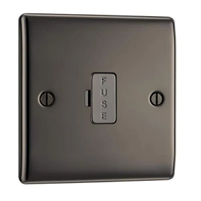 Image of BG Electrical Unswitched Fused Connection Unit, Black Nickel, 13 Amp