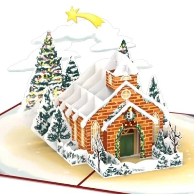 Image of papercrush® Pop Up Christmas Card Reindeer Handmade 3D Merry Xmas for Family &amp; Friends (Children, Mum, Wife) Funny Greeting with Envelope