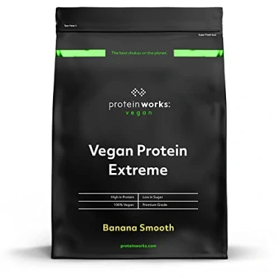 Image of Protein Works Vegan Extreme , Added Vitamin Blend Powder Plant Based Shake 57 Servings Apple &amp; Cinnamon 2kg