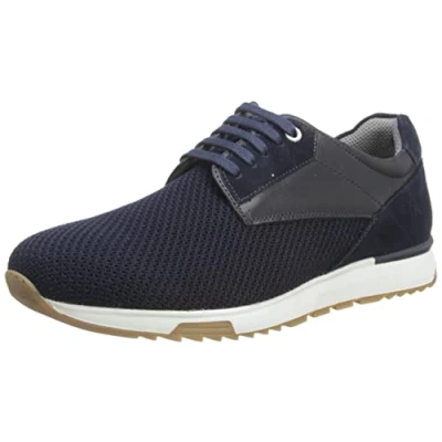 Image of Hush Puppies Men&#039;s Simon Lace Up Sneaker, Navy Mesh, 11 UK