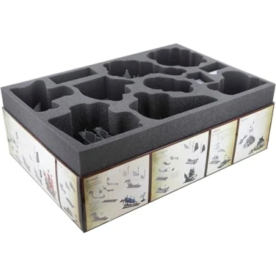 Image of Feldherr foam tray set compatible with Dreadfleet board game box