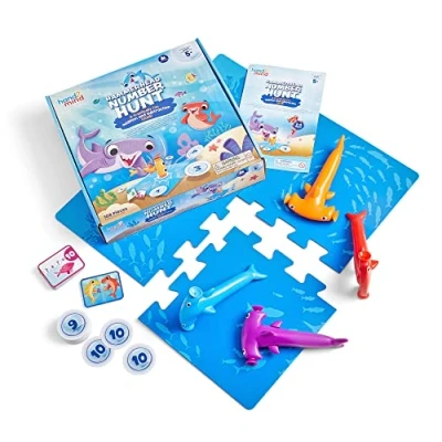 Image of Learning Resources Hammerhead Number Hunt Game, Maths Game for Kids, Addition and Subtraction Educational Games 5 Year Olds