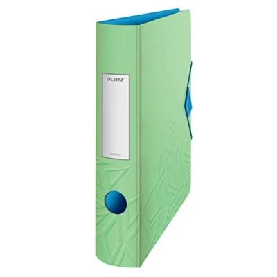 Image of Leitz 180 Active Urban Chic A4 Lever Arch File, Green, Curved Spine 65mm Width, Elastic Fastening, Light polyfoam, Chic, 11170050