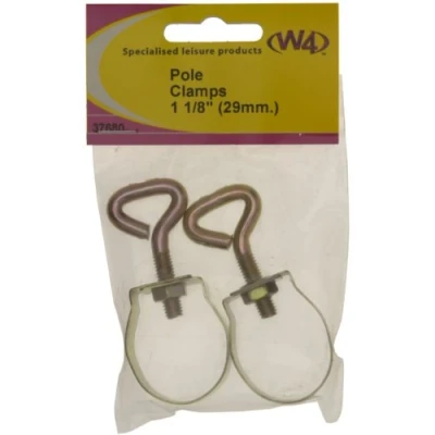 Image of W4 Pole Adjustment Clamps Silver, 1 1/8 Inch