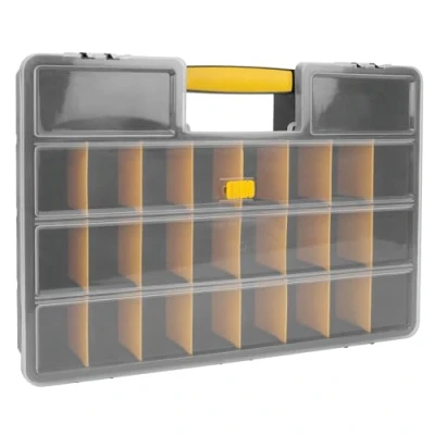 Image of Performance Tool W54037 26 Adjustable Compartment Hardware Organizer Box With Dividers Durable Plastic Screw For Nuts, Bolts, Screws, Nails, and Small