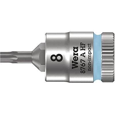 Image of Wera &quot;05003360001 8767 A HF Torx douille embout Restraint Drive Zyklop 1/4 (with Retina Display) + iPad, Blue, 05003360001