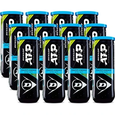 Image of Dunlop Sports ATP Championship Extra Duty Tennis Balls, 12 x 3 Ball cans