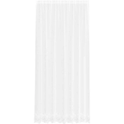Image of Lace Curtain with Curtains Floral White 200 x 280 cm Polyester Vidaxl