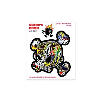 Image of Sticker Bomb Skull, 10 x 12 cm