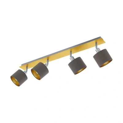 Image of EGLO Valbiano ceiling lamp cappuccino and gold, 4 bulb