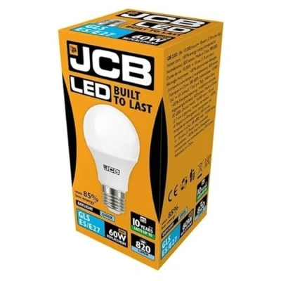 Image of JCB LED 8.5 Watt Screw Cap GLS Lamp Daylight 6500K 60W Replacement ES E27 Bulb