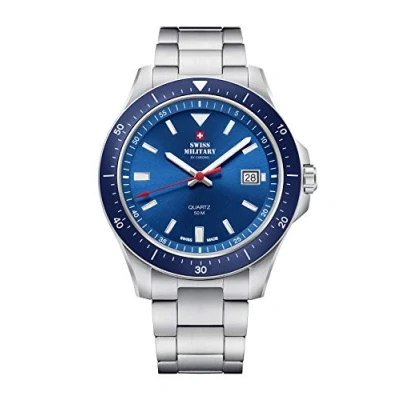 Image of Swiss Military by Chrono Men&#039;s Quartz Watch with Analogue Display and Stainless Steel Bracelet SM34082.02