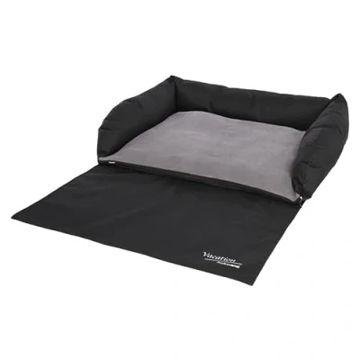 Image of Kerbl Dog Car Bed, 80 x 60 cm, Black