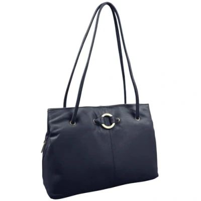 Image of Gigi Ladies Othello Collection Leather Shoulder/Handbag Navy