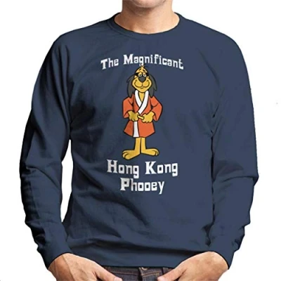 Image of Cloud City 7 Number One Super Guy Hong Kong Phooey Men&#039;s Hooded Sweatshirt Navy Blue