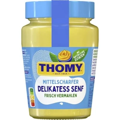 Image of Medium Hot German Mustard in Glass Jar, 250 ml, Thomy