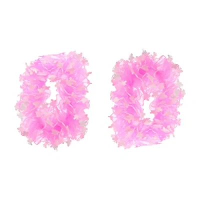 Image of Zac&#039;s Alter Ego Set of 2 Soft Chiffon Ruffle Hair Scrunchies with Butterflies
