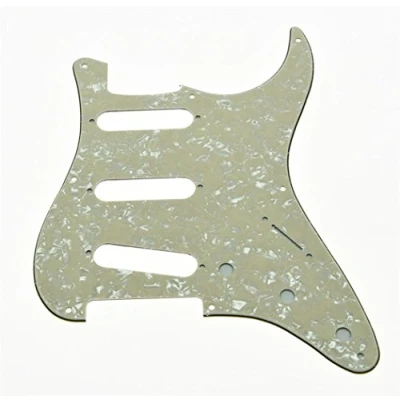 Image of KAISH 8 Hole American Vintage Style Strat SSS Pickguard ST Guitar Pick Guard Scratch Plate for Strat/Stratocaster Aged Pearl